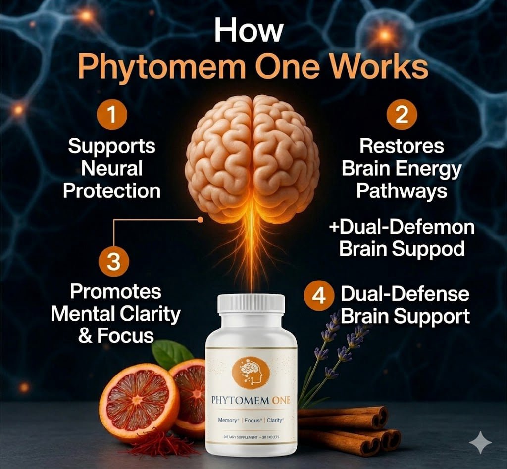 Phytomem One how it works four steps neural protection energy pathways mental clarity dual-defense