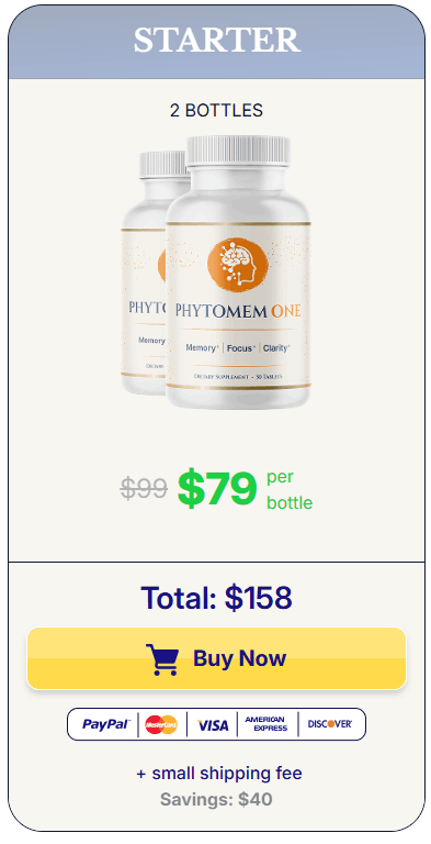 Claim Phytomem One 2 bottle starter deal at lowest price today